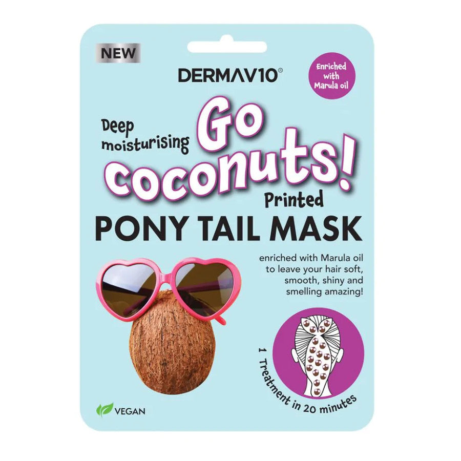 Dermav10 Deep Moisturising Coconut Pony Tail Mask | High Quality Hair Care Product Online - Product Image Dermav10 Deep Moisturising Coconut Pony Tail Mask | High Quality Hair Care Product Online - Product Image